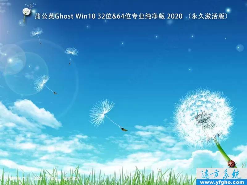 蒲公英Ghost Win10专业版32位64位纯净版2020 特色图