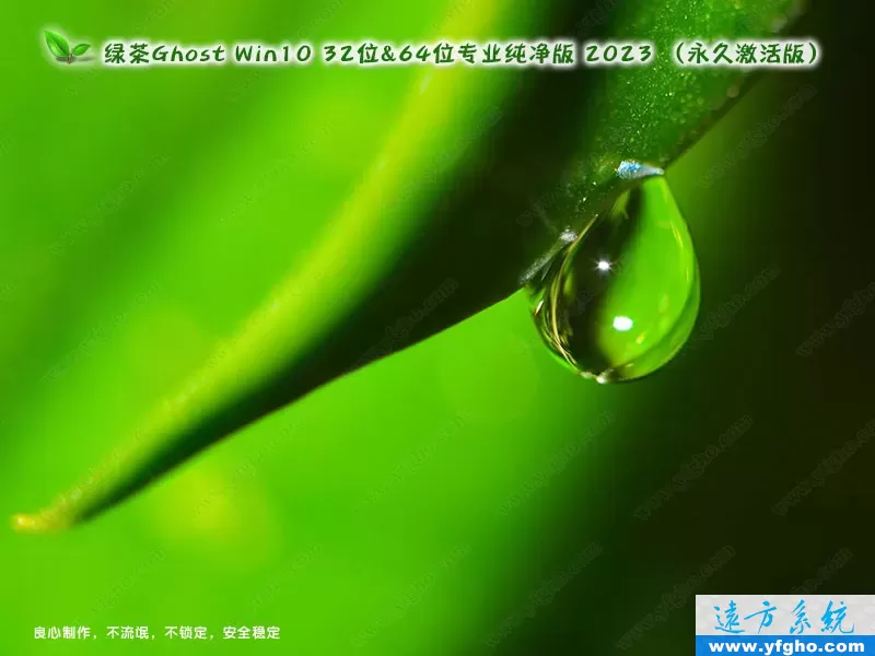 绿茶系统Ghost Win10专业版32位64位纯净版2023 特色图